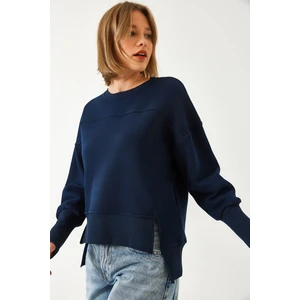 Kadın Üç Iplik Şardonlu Oversize Sweatshirt