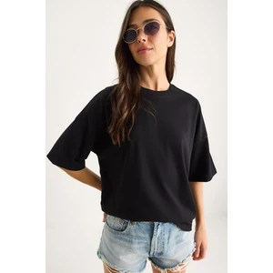 Kadın % Organik Pamuk Oversize Basic T-Shirt