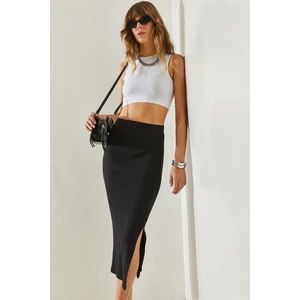 Kadın Yırtmaçlı Kaşkorse Etek