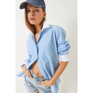 Kadın Garni Detay Oversize Gömlek