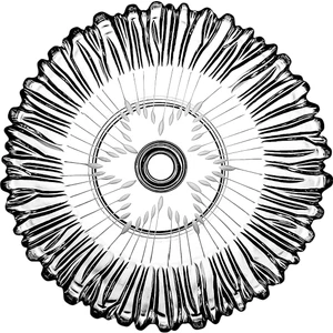 31 cm Ayaklı Cam Meyvelik Pasta Kek Sunum Kasesi Vega Desenli