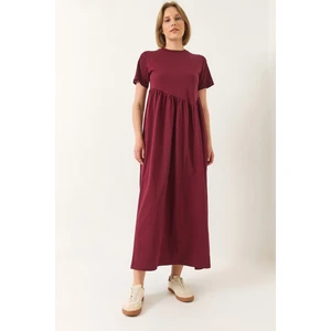 Kadın Büzgülü Uzun Örme Elbise