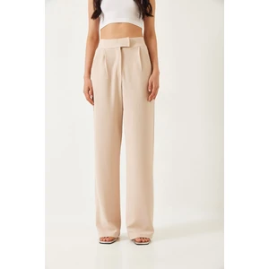 Kadın Beli Cırtlı Rahat Palazzo Pantolon