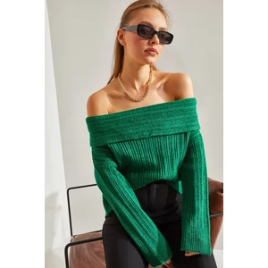 Kadın Degaje Yaka Kazak