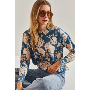 Kadın Parçalı Triko Kazak