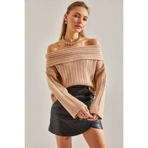 Kadın Degaje Yaka Kazak