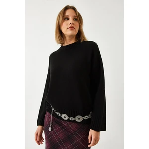 Kadın Bisiklet Yaka Triko Kazak