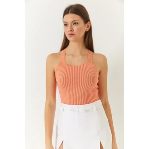 Kadın Çapraz Askılı Triko Bluz