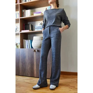 Kadın Beli Cırt Detaylı Basic Triko Alt-Üst Takım