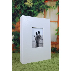 NRCN 15x21 cm 200'lük Deri Fotoğraf Albümü Beyaz