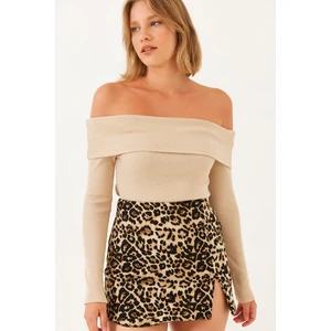 Kadın Madonna Yaka Kaşkorse Bluz