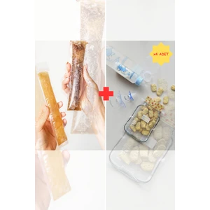 Tek Kullanımlık Meybuz Poşeti 40 Adet (5. 5X22 Cm) –4 Adet Kalpli Kavanoz Poşet
