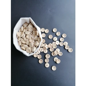 Sihirli Halka Ham Ahşap Handmade Düğme (15 Adet)