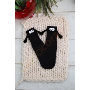 El Ele Tutuşan Çorap Mıknatıslı Arkadaşlık & Sevgili Çorabı Soket Boy Siyah RENK-DYELE101SYH