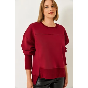 Kadın Üç Iplik Şardonlu Oversize Sweatshirt