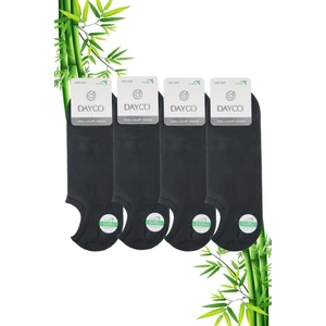 Füme Renk Yazlık Erkek Bambu Sneakers Çorap 4'lü Set