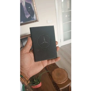 Efe Deri Mercedes Yaldızlı Deri Dikişli Araç Ruhsat Kılıfı Kabı Oto Ruhsatlık Araba Ruhsat Koruyucu