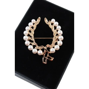 Incili Zeytin Dalı Broş. Yaka Iğnesi Zeytin Dalı Broş, Incili Broş. Kadın Broş. Zeytin Dalı Broş