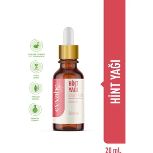 Evvahe Hint Yağı 20 ml Doğal İçerik Cansız Saçlar için Besleyici Sabit Yağ