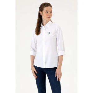 U.s. Polo Assn. Kadın Beyaz Gömlek Basic 50316711-VR013