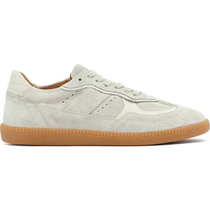 Kadın Bej Bağcıklı Süet Deri Sneaker 25AFD370810