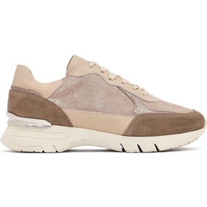 Kadın Vizon Bağcıklı Kalın Tabanlı Deri Sneaker 25AFD371014