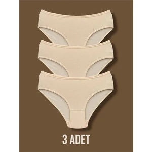 Yüksek Kalite Penye Kadın Bikini Külot 3'lü