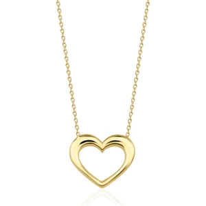 Fiyonk Kuyumculuk 14 Ayar Altın Bombeli Kalp Kolye