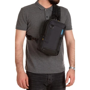 Erkek Kumaş Çapraz Göğüs ve Omuz Çantası NEW158 - Mavi - Siyah