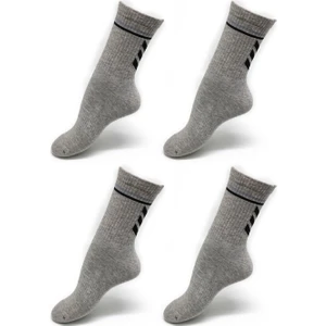 Gri Melanj Desenli Havlu Taban Sporcu  Çorabı