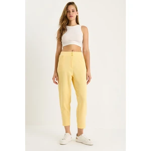 Kadın Çift Düğmeli Cep Detaylı Balon Pantolon