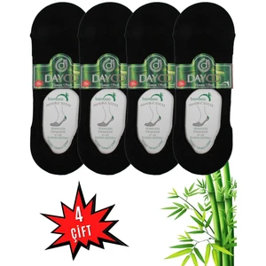 Siyah Renk Erkek 4'lü Dikişsiz  Bambu Babet Çorap