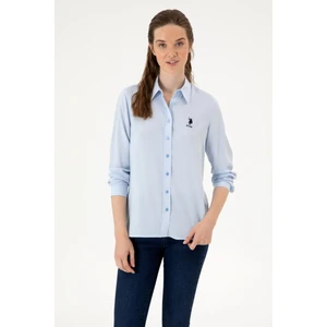 U.s. Polo Assn. Kadın Açık Mavi Gömlek Desenli 50316429-VR003