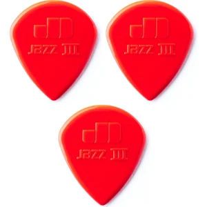 Jim Dunlop 47R3N Gitar Penası 3 Adet Nylon Jazz Iıı Red Pena