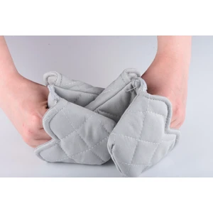 Crab Isıya Dayanıklı Kumaş Fırın Eldiveni 2’li | 15 Saniye 250°C Koruma | Silikon Içermez | Gri