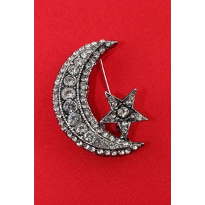 Taşlı Ay Yıldız Broş. Yaka Iğnesi Ay Yıldız Broş. Taşlı Broş. Erkek Broş. Kadın Broş. Ay Yıldız Broş