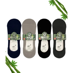 Erkek Bambu Premium Babet Çorap 4'lü Set Siyah/lacivert/gri/füme