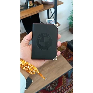 Bmw Premium Deri Ruhsat Kılıfı Oto Araç Ruhsat Koruyucu Ruhsatlık