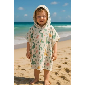 Pure Baby Natura 1-5 Yaş Kapşonlu Bebek-Çocuk Panço, Plaj Havlusu, Çocuk Bornoz