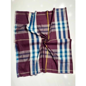 Burbery Ekose Şal Spor Saçak - 5