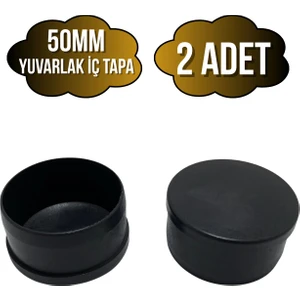 Yuvarlak Demir Profil Iç Tapa Geçme Plastik Ayak Geçme Koruma PLASTIĞI(50MM)(SİYAH)