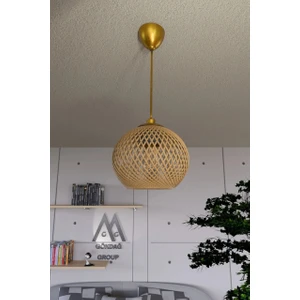 Balle Hasır Sarkıt Top Avize Gold Kablo