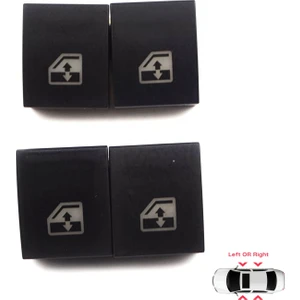 Bross Otomotiv BDP105-2 Opel Astra H Zafira B Tigra B 6240452 İçin 4 Adet Ön veya Arka Kapı Cam Açma Düğme Tamir Kapağı