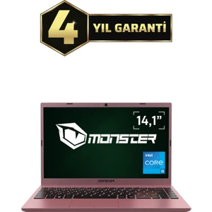 HUMA H4 V5.1.4 Rose Gold Intel Core i5 1235U 8 GB RAM 500 GB SSD FreeDOS 14,1'' FHD 60 Hz Taşınabilir Bilgisayar