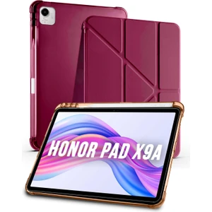 Honor Pad X9A Uyumlu Tri-Folding Kalem Bölmeli Uyku Modlu Akıllı Kılıf