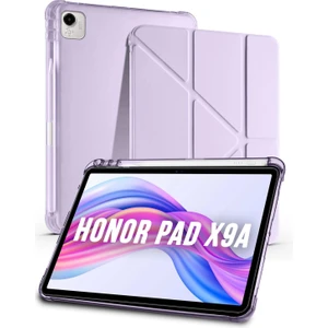 Honor Pad X9A Uyumlu Tri-Folding Kalem Bölmeli Uyku Modlu Akıllı Kılıf