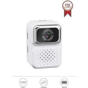 Dijital Fotoğraf Makineleri Video Kamera Mini Anahtarlık 480P CMR36 Beyaz