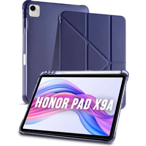 Honor Pad X9A Uyumlu Tri-Folding Kalem Bölmeli Uyku Modlu Akıllı Kılıf