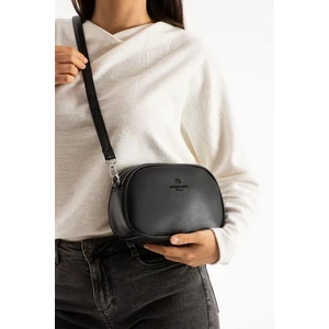 1423 Kadın Suni Deri Ayarlanabilir Çapraz Askılı 2 Gözlü Desen Omuz Çantası