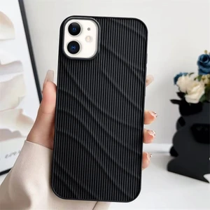 Apple iPhone 12 Uyumlu Kılıf Zebana Fine-Line Silikon Kılıf Siyah